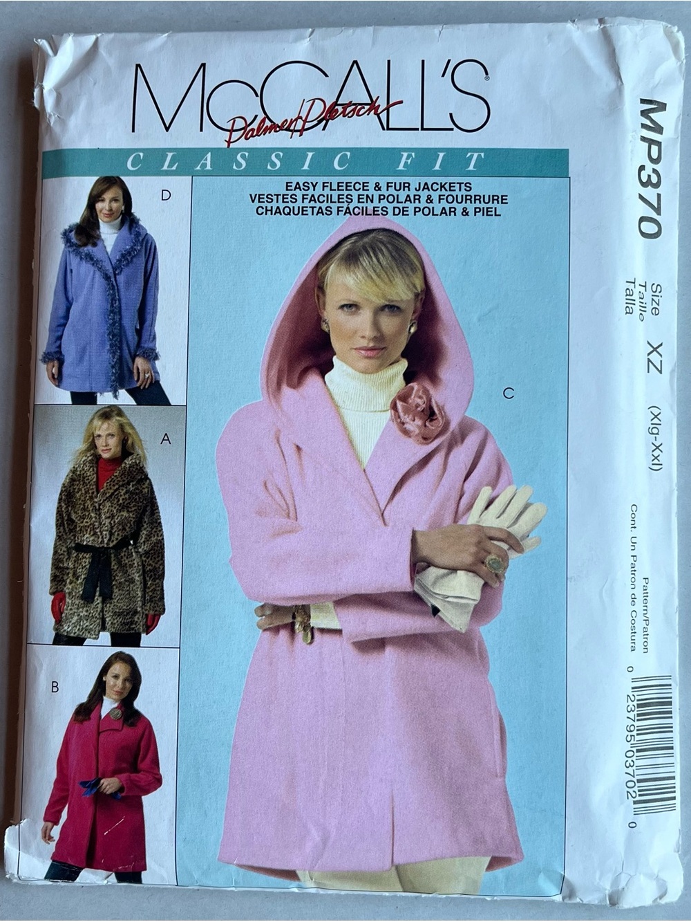 McCall's MP370 Misses Lined Unlined Jackets & Flower Sewing Pattern Size:XL,XXL